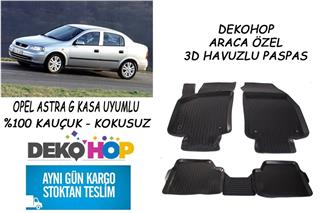 OPEL ASTRA G KASA 1998-2004 Araca Özel Oto Paspas 3D Havuzlu Kauçuk