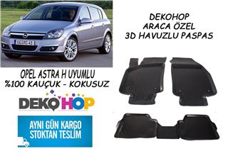 OPEL ASTRA H KASA 2004-2009 ARASI Araca Özel Oto Paspas 3D Havuzlu Kauçuk Paspas