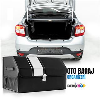 Oto Bagaj Organizer Deri Kutu Bagaj Düzenleyici Çanta 