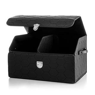 Oto Bagaj Organizeri Kapitone Araç Deri Bagaj Kutu Çanta 48,5x31x28 CM