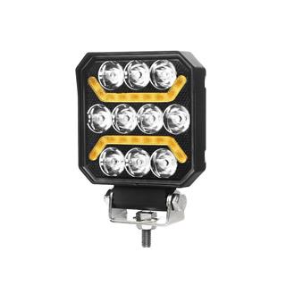 Oto Çalışma Lambası 4 inç 12-24V DRL Sarı 2 Mod Flash Traktör Tır Kamyon Tekne Projektör Sis Farı