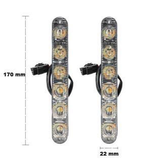 Oto Gündüz Led Lamba Sinyalli Beyaz Sarı Çift Renk Metal Kasa Sis Farı 18 Watt