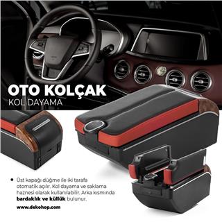 Oto Kolçak Kol Dayama 7 USB Girişli Tüm Araçlara Uyumlu Kolçak