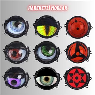 Oto Led Far Mercek Göz Animasyonlu 3 İnç Yeni Nesil Wifi Kontrol Far Tasarım Ambiyans Aydınlatma 1 Adet