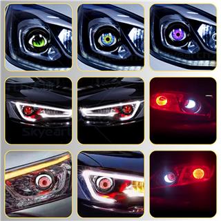 Oto Led Far Mercek Göz Animasyonlu 3 İnç Yeni Nesil Wifi Kontrol Far Tasarım Ambiyans Aydınlatma 1 Adet