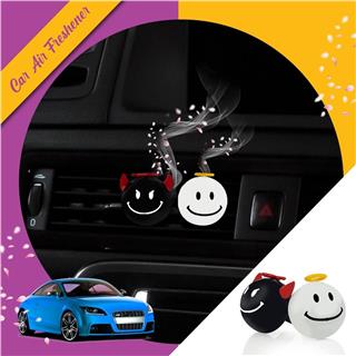 Oto Petek Kalorifer Kokusu Melek Şeytan Sevimli Emoji Araba Parfümü