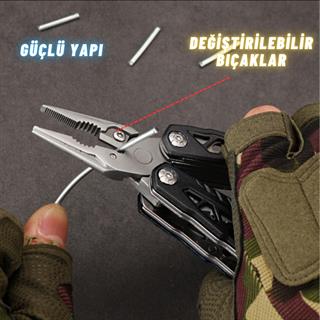 Outdoor Profesyonel Çakı Çekiç Pense Ateş Taşı Vidalama Kamp Piknik Doğa Çok Fonksiyonlu alet seti