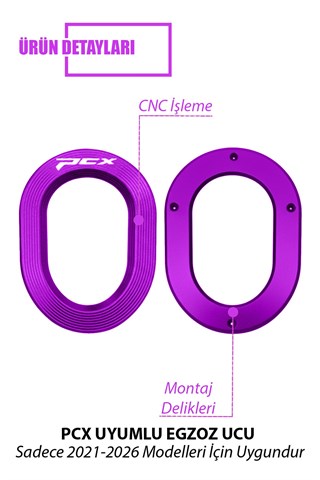 Pcx Cnc Metal Egzoz Ucu MOR