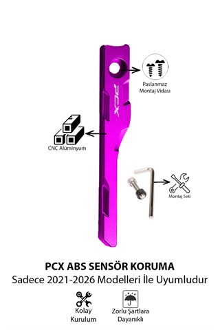 PCX METAL ABS SENSÖR KORUYUCU MOR