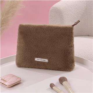 Peluş Makyaj ve Kozmetik Eşya Taşıma Çantası Geniş Hacimli Çanta Organizer
