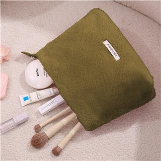 Peluş Makyaj ve Kozmetik Eşya Taşıma Çantası Geniş Hacimli Çanta Organizer