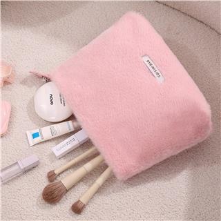Peluş Makyaj ve Kozmetik Eşya Taşıma Çantası Geniş Hacimli Çanta Organizer