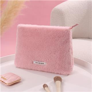 Peluş Makyaj ve Kozmetik Eşya Taşıma Çantası Geniş Hacimli Çanta Organizer