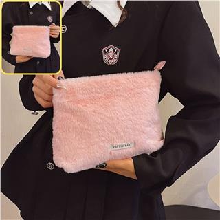 Peluş Makyaj ve Kozmetik Eşya Taşıma Çantası Geniş Hacimli Çanta Organizer