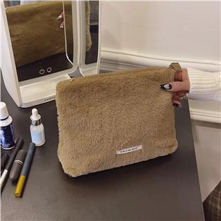 Peluş Makyaj ve Kozmetik Eşya Taşıma Çantası Geniş Hacimli Çanta Organizer