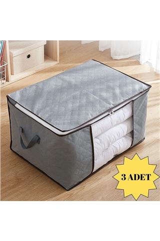 Pencereli Saklama Hurcu 3 AD Yastık Yorgan Kıyafet Hurç Dolap İçi Ve Baza Altı Kullanım 60X42X36 CM