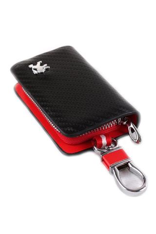 Peugeot Uyumlu Karbon Desen Deri Cüzdan Anahtarlık