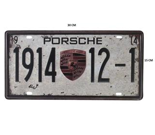 PORSCHE 1914 Classic Dekorasyon Duvar Süsü Metal Retro Tabela 15X30