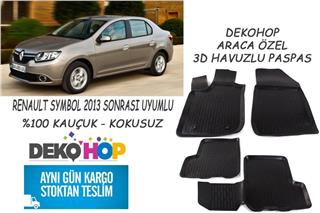 RENAULT SYMBOL 2013 SONRASI Oto Paspas Araca Özel 3D Havuzlu Kauçuk Paspas
