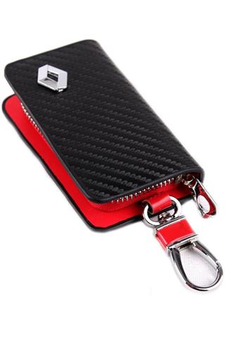 RENAULT Uyumlu Karbon Desen Deri Cüzdan Anahtarlık