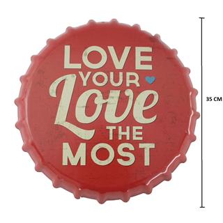 Retro Metal Tabela Duvar Dekorasyon Süsü Love Your The Most