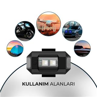 Rgb  Drone Bisiklet Otomobil Motosiklet Tekne Çakar Mod Mini İkaz Led Lamba