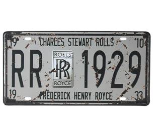 ROLLS ROYCE 1929 Classic Dekorasyon Duvar Süsü Metal Retro Tabela 15X30