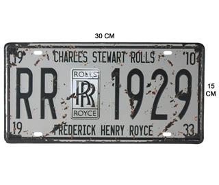 ROLLS ROYCE 1929 Classic Dekorasyon Duvar Süsü Metal Retro Tabela 15X30