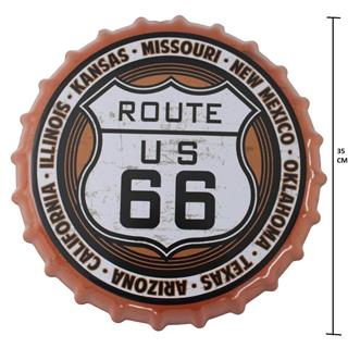 Route 66 Duvar Süsü Dekorasyon Metal Tabela
