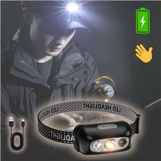 Sensörlü Kafa Lambası Kamp Balıkçılık ve Günlük Yaşam Şarjlı Led Işık