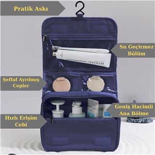 Seyahat Çok Bölmeli Traş Makyaj ve Kozmetik Malzemeleri Taşıma ve Saklama Organizer Çantası