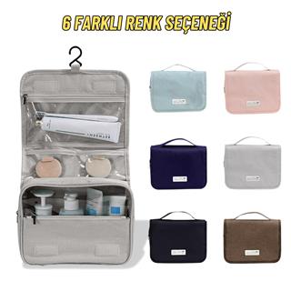 Seyahat Çok Bölmeli Traş Makyaj ve Kozmetik Malzemeleri Taşıma ve Saklama Organizer Çantası