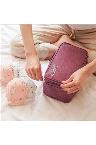 Seyahat Iç Çamaşırı Kişisel Eşya Taşıma Ve Saklama Çantası KIRMIZI