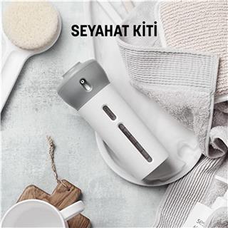 Seyahat Kozmetik Şampuan Vücut Kremi Losyon Taşıma Şişe Seti GRİ