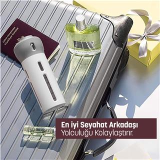 Seyahat Kozmetik Şampuan Vücut Kremi Losyon Taşıma Şişe Seti GRİ