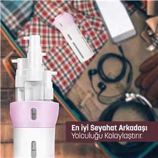 Seyahat Kozmetik Şampuan Vücut Kremi Losyon Taşıma Şişe Seti PEMBE