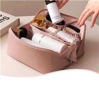 Seyahat Kozmetik Taşıma Çantası Su Geçirmez Deri Makyaj Malzeme Düzenleyici Çanta