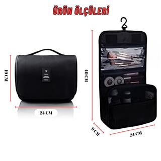 Seyahat Traş Makyaj Kişisel Bakım Kozmetik Ürünleri Çok Bölmeli Organizer Çanta