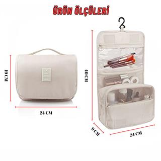 Seyahat Traş Makyaj Kişisel Bakım Kozmetik Ürünleri Çok Bölmeli Organizer Çanta