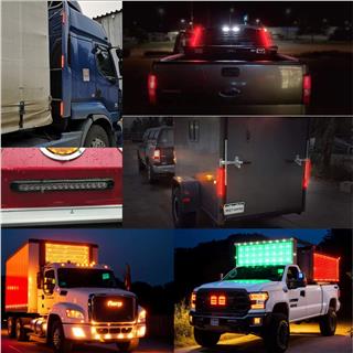 Sinyal LED Barı Parmak LED Çakarlı 12V-24V 15 Ledli 3 Mod Etek Lamba Offroad Kamyon Tır Dorse 4 Adet