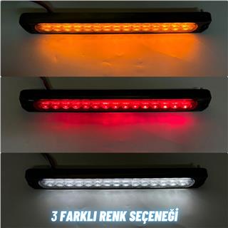 Sinyal LED Barı Parmak LED Çakarlı 12V-24V 15 Ledli 3 Mod Etek Lamba Offroad Kamyon Tır Dorse 4 Adet