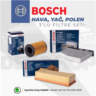 SKODA YETİ 1.6TDI Filtre Bakım Seti 2012-2015 Arası Uyumlu 4 Lü Set