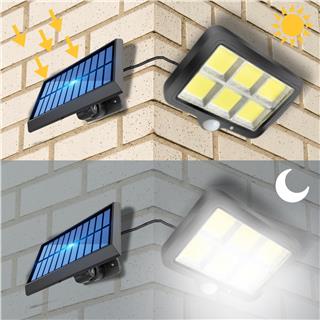 Solar Aydınlatma 120 COB LED Çok Modlu 5 Mt Kablolu Güneş Enerjili Duvar Lambası