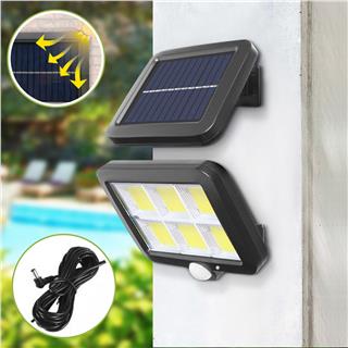 Solar Aydınlatma 120 COB LED Çok Modlu 5 Mt Kablolu Güneş Enerjili Duvar Lambası