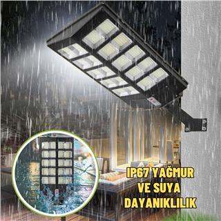 Solar Güneş Enerjili 1000W Kumandalı Hareket Sensörlü 800 Led Bahçe Sokak Aydınlatma Lambası 6V/30W