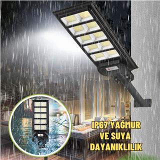 Solar Güneş Enerjili 1000W Kumandalı ve Hareket Sensörlü 1000 Led Bahçe ve Sokak Aydınlatma Lambası 