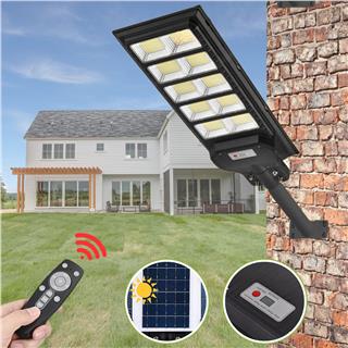 Solar Güneş Enerjili 1000W Kumandalı ve Hareket Sensörlü 1000 Led Bahçe ve Sokak Aydınlatma Lambası 