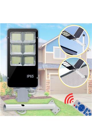 Solar Güneş Enerjili 600W Kumandalı Yönlendirilebilir Panelli Led Bahçe Sokak Aydınlatma Lambası