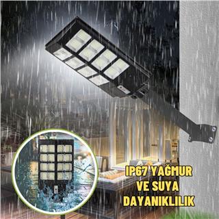 Solar Güneş Enerjili 800W Kumandalı Hareket Sensörlü 640 Led Bahçe Sokak Aydınlatma Lambası 6V/25W