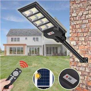 Solar Güneş Enerjili 800W Kumandalı ve Hareket Sensörlü 800 Led Bahçe ve Sokak Aydınlatma Lambası 